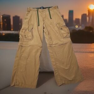 Vintage No Boundaries Paratrooper Cargo Pants Zip Off Legs Ripstop 36x30 Skate